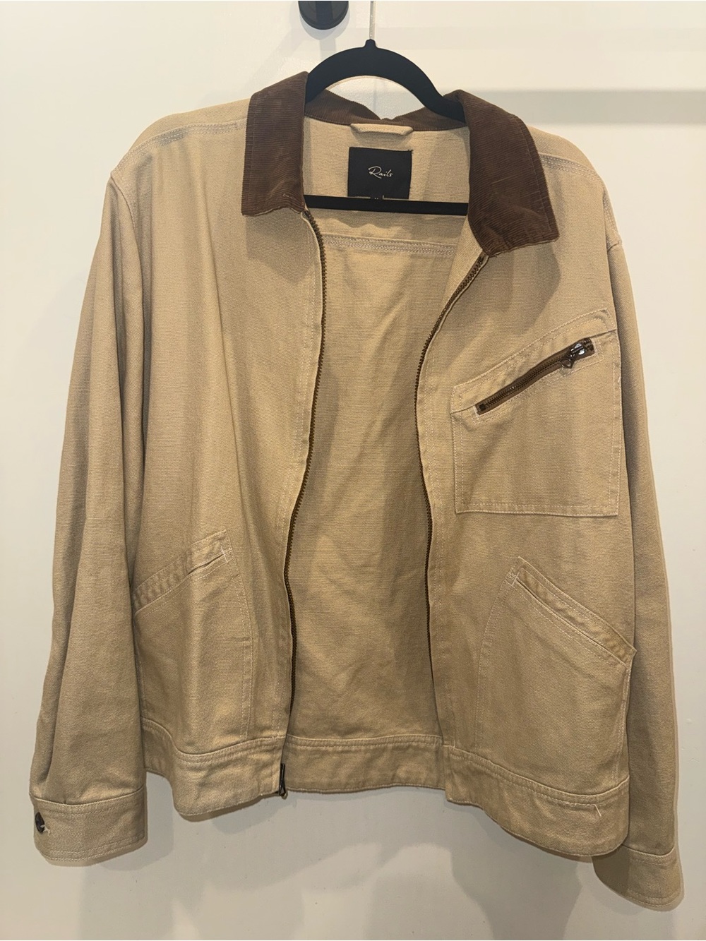 Rails Men’s Beige/Duck Ketter Canvas Jacket Size M